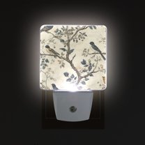 Yayeee LED Night Light for The Home Plug in With Light Sensors 2 Pack, Beige Birds