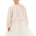 thumbnail image 5 of Fewfanhot Fuzzy Faux Fur Long Sleeve Bolero Shrug, Single Button Cropped Dress Cover Up Jacket for Girls Gifts, 5 of 5