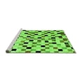 thumbnail image 2 of Ahgly Company Machine Washable Indoor Square Checkered Green Modern Area Rugs, 6' Square, 2 of 4