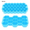 thumbnail image 1 of Molde para cubitos de hielo Molde para cubitos de silicona Rejillas hexagonales Bandeja para cubitos de hielo con tapa, 13 rejillas azules, 37 rejillas azules Noticed HA004190-02, 1 of 7