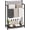 Black, variant on 24.8" W Freestanding Towel Rack, 3 Tier Blanket Ladder Stand with Rustic Brown Wooden Shelf for Bathroom Living Room