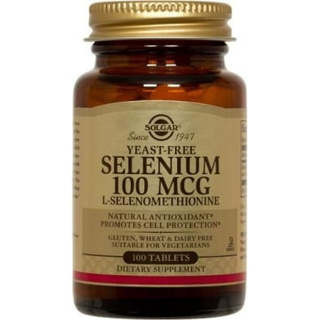 Selenium Yeast Free 100 mcg - 100 Tablets (Best Form Of Selenium)
