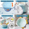thumbnail image 3 of Comedero de cerámica para gatos elevado e inclinado: un bonito plato inclinado y poco profundo para gatos., 3 of 4