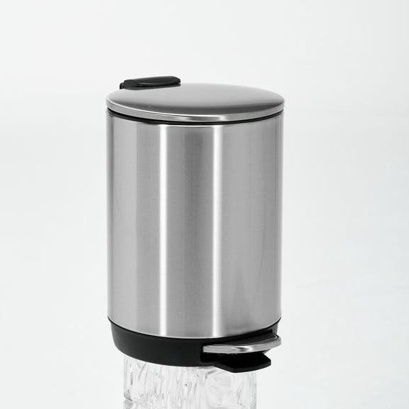 ZHICHUN 3L Stainless Steel Kitchen Trash Can Foot Pedal Waste Bin with Lid for Home Office Bathroom