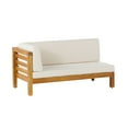 thumbnail image 4 of CoSoTower Outdoor Wooden Sectional Set with Cushions, Beige, 4 of 9