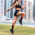 thumbnail image 6 of Lsque Sunset Blossoms Phoenix Perch Pattern Sport Compression Socks for Men & Women 15-20 mmHg Knee High Nurse Pregnant Running Medical and Travel Athletic, 6 of 6