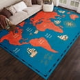 thumbnail image 3 of 3d Printed Map Rug Home Living Room Sofa Floor Cushion Bedroom Full of Bedside Blanket Carpet My Lux Decor Round, 3 of 7