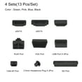 thumbnail image 2 of Uxcell 13pcs/Set Silicone Anti-Dust Port Stopper Plug Cover for PC Laptop Notebook Computers (4 Sets), 2 of 5
