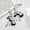 Black and White, variant on Music Headphone Keychain with Phone Chain - Creative Personalized Accessory & Gift for Men & Women's Backpacks