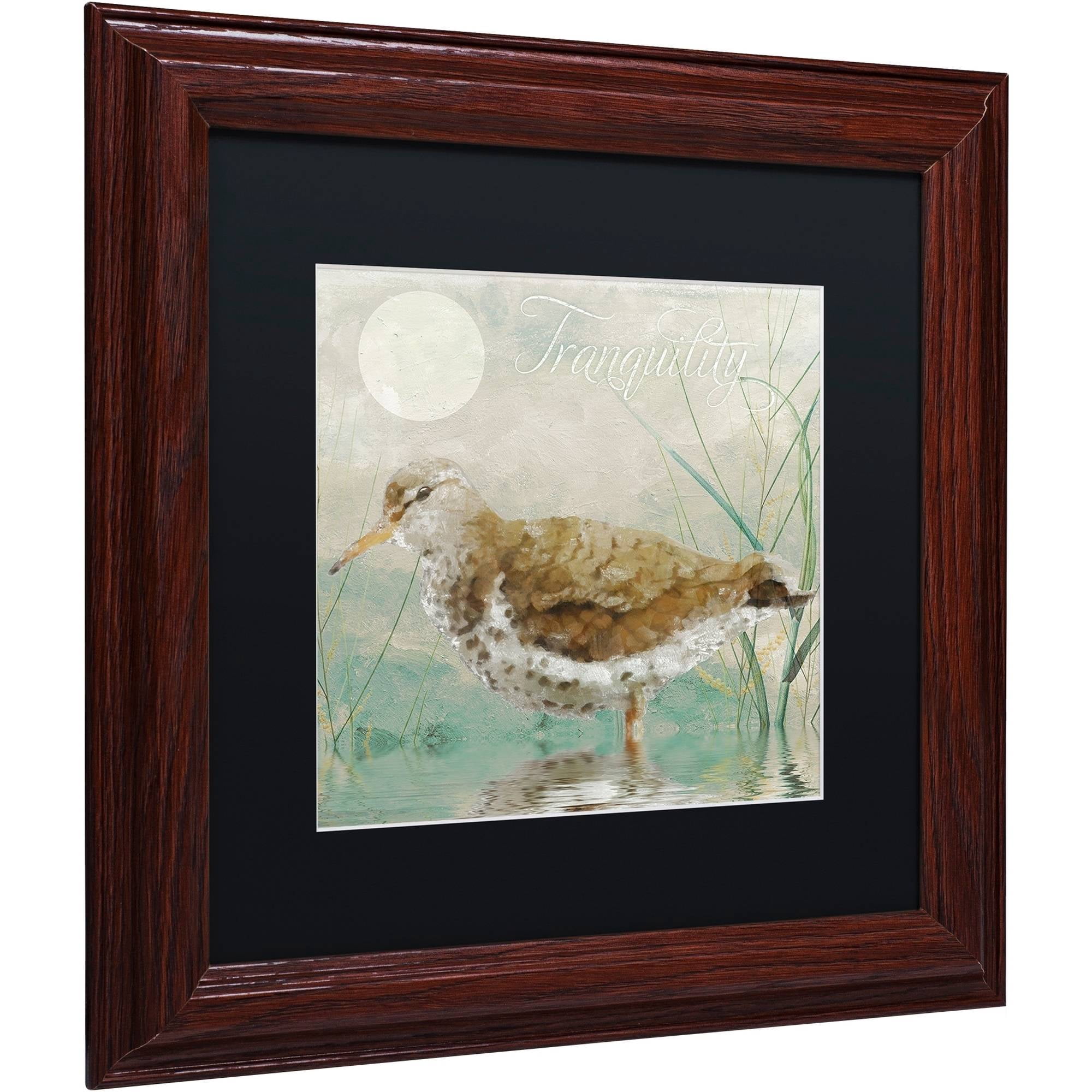 Trademark Fine Art "Sand Piper II" Canvas Art by Color Bakery Black Matte, Wood Frame