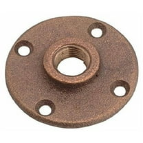 Supply Giant BRFF0012-NL 1/2" Threaded Brass Floor Flange with Holes, Lead Free