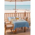 thumbnail image 2 of 60x120 Inch Outdoor Tablecloth with Umbrella Hole Zipper Rectangle Blue Ombre Rectangular Tablecloths Outside Waterproof Modern Yellow Gradient Farmhouse Art Patio Table Cloth Cover for Picnic Party, 2 of 8