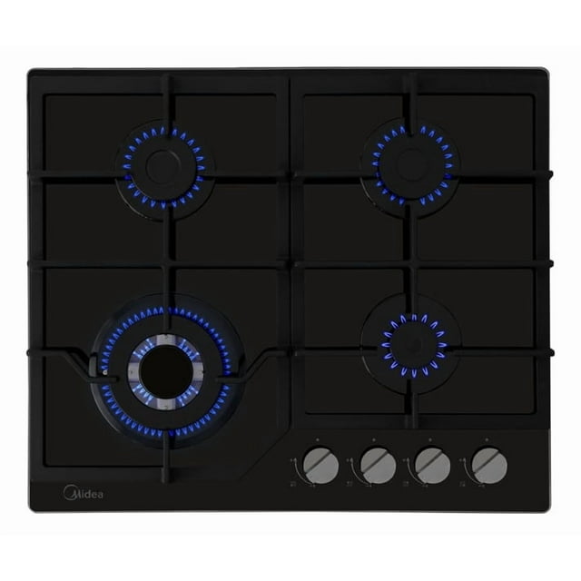 Parrilla Empotrable a Gas 24 Midea Cristal Templado