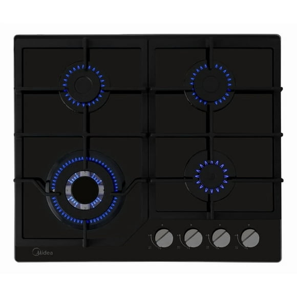 Parrilla Empotrable a Gas 24 Midea Cristal Templado