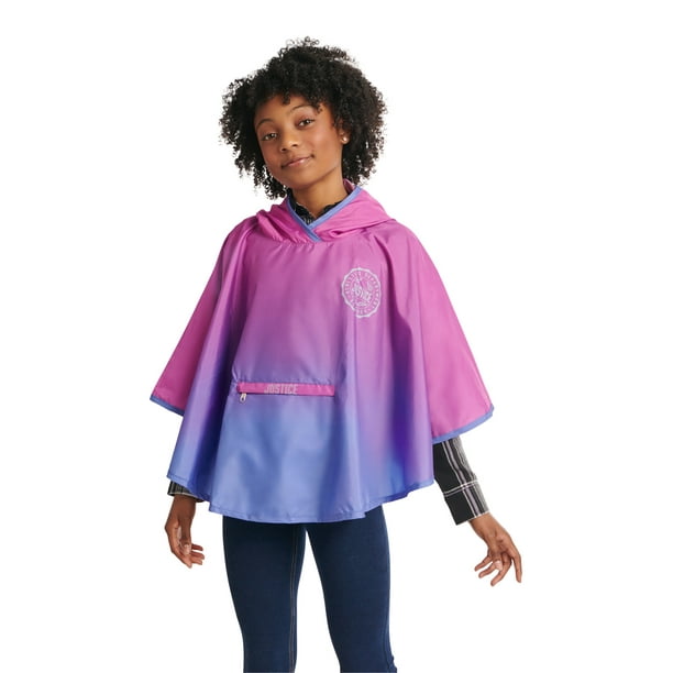 Justice Kids Girls Child Packable Rain Poncho Walmart.com