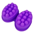 thumbnail image 2 of kurtrusly Ellipse Silicone Massage Bar Soap Mold 2 Cavities Nonstick Durable, 2 of 6