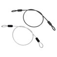 thumbnail image 1 of Uxcell Vinyl Coated Stainless Steel Cable with Loops, Flexible Wire Rope Security Chain Lanyard Lock for Outdoor Lighting Black/Transparent 1/8" 1.6ft, 1 of 7