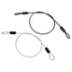 thumbnail image 1 of Cable de acero inoxidable recubierto de vinilo Uxcell con lazos, cadena de seguridad de alambre flexible para bloqueo de iluminación exterior Negro/Transparente 1/8" 1.6ft, 1 of 7