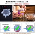 thumbnail image 2 of 10 Couvercles de Pots en Silicone, Couvercles Extensibles en Silicone pour Bocaux Réutilisables pour Aliments pour Animaux, Couvercles de Pots en Silicone Sans BPA, 2 of 5