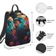 thumbnail image 4 of Daiia Colorful Flower Bird School Backpack for Men and Women Lightweight Backpack Durable Backpack Water-Resistant,Travel,Work Bag, 4 of 9