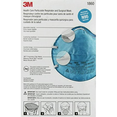 3M 1860 N95 RESPIRATOR AND SURGICAL MASK Box of