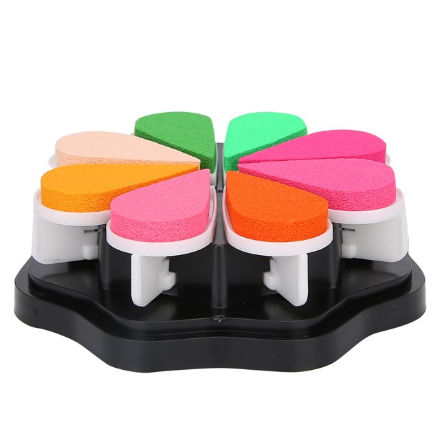 8 Color Petal Shape Ink Pad, Pigment Type DIY Pad with Removable Petals for Coloring, Finger Painting, Scrapbooking