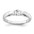 thumbnail image 3 of Sterling Silver Rhodium-plated Oval Cubic Zirconia Ring Size 7, 3 of 4