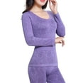 thumbnail image 2 of JIKNTTR Thermal Underwear For Women Soft Long Johns Set Lace Base Layer Winter Warm Top & Bottom 2Pcs Women's Thermal Underwear Set Soft Long Johns for Women, 2 of 4