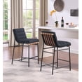 thumbnail image 3 of CoSoTower Lahni 17.75" Black Boucle Fabric Counter Height Chair, 3 of 5