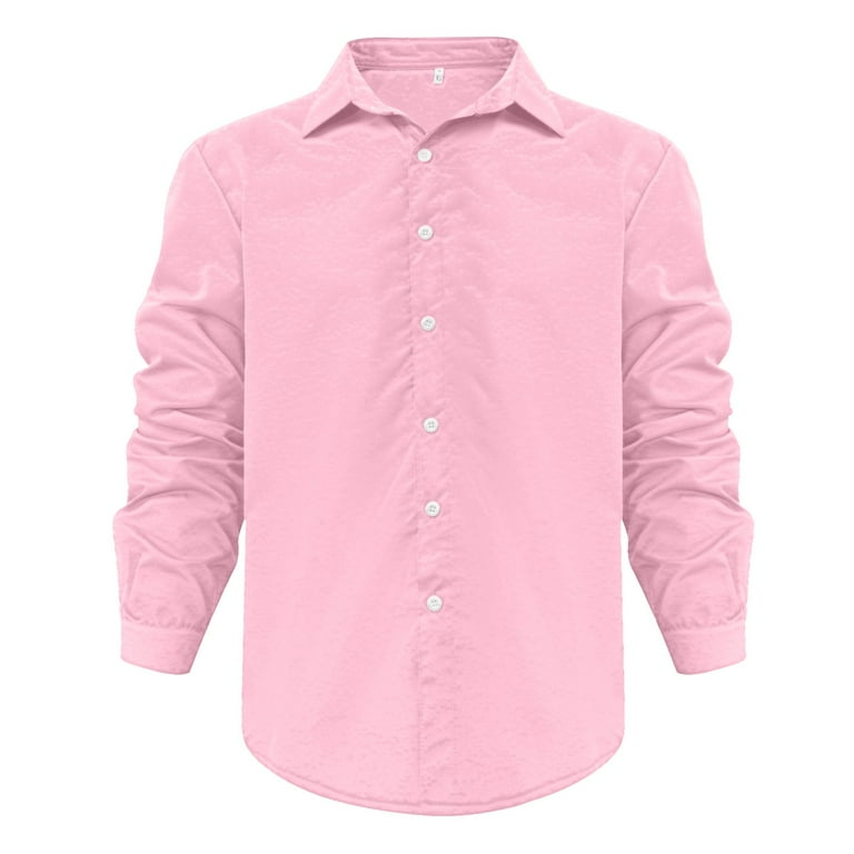 slim fit dress slacks Fitted Pink Striped Easy-iron Shirt main image 1