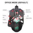 thumbnail image 1 of Wired Gaming Mouse Adjustable DPI 9Key J600 Macro Definition Programmable Wired Mouse Gamer Mice Breathing light for Computer Laptop PC PUBG black, 1 of 4