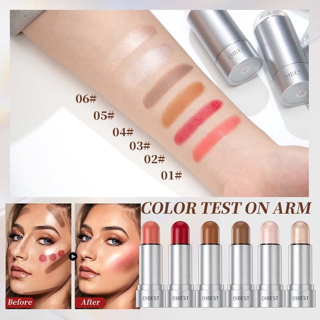 Dvkptbk canmake Blush Stick-in-1 Blush and Lip Makeup Stick Multi Functional Lazy Eye Powder Blusher