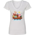 thumbnail image 3 of Inktastic Animal Ark Bible Story Christian Women's V-Neck T-Shirt, 3 of 5