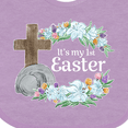 thumbnail image 4 of Inktastic It's My 1st Easter with Cross and Flowers Boys or Girls Baby Bib, 4 of 4