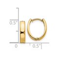 thumbnail image 6 of Auriga Fine Jewelry 14K Yellow Gold Hinged Hoop Earrings for Women (L- 13mm, W- 10mm), 6 of 6