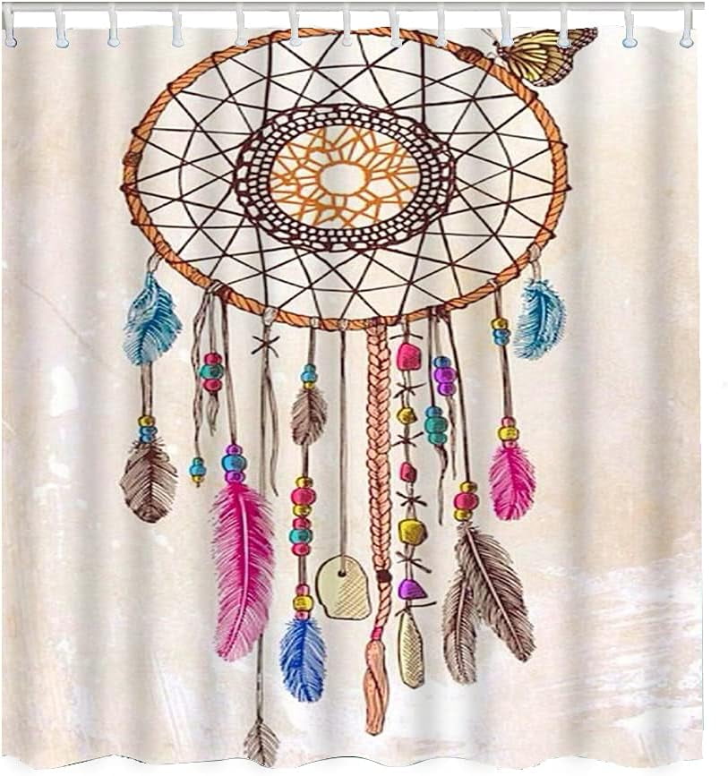 Sonernt Dream Catcher Shower Curtain Dreamcatcher Ethnic Tribal Native