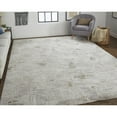 thumbnail image 4 of 4' X 6' Ivory Gray And Tan Abstract Power Loom Distressed Stain Resistant Area Rug, 4 of 8