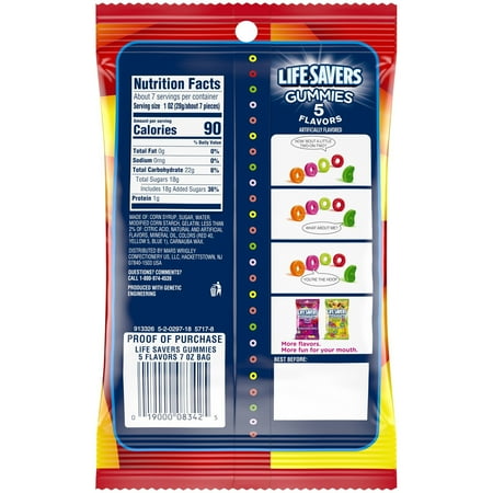 Life Savers 5 Flavors Gummy Candy - 7 oz, 49 Ct Bag