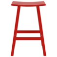 thumbnail image 4 of Polytrends  Laguna HDPE All Weather Poly Outdoor Patio Bar Stool - Saddle Seat 29" (Set of 2) Red Lake House, 4 of 5