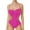 Hot Pink, variant on Womens One-Piece Swimsuits Solid Color Sexy One Piece Swimsuit Women Swimwears Activewear,Red,M
