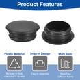 thumbnail image 4 of Uxcell 150Pack 15mm(9/16") Dia Plastic Concealed Hinge Hole Cover Hole Plugs, Black, 4 of 5