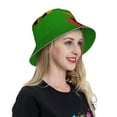 thumbnail image 7 of Unisex Flag Of Zambia Bucket Hat Fisherman Cap Reversible Travel Sunhat With Reflective Stripe, 7 of 7