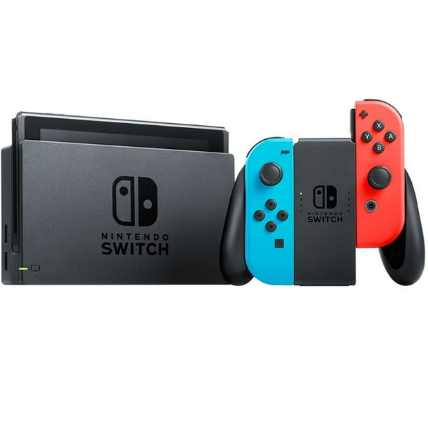 Refurbished Nintendo HADSKABAH Switch with Neon Blue and Neon Red