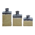 thumbnail image 2 of Contemporary Style Ceramic Vase In Brown Finish - Set Of 3, 2 of 2