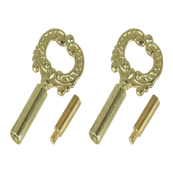 Aspen Creative 21321 Socket Keys and 1/2" Extensions in Brass, 2 Pack