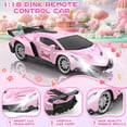 thumbnail image 2 of Coche a control remoto Growsland Pink 1:18 para niños de 3 a 9 años, 2 of 7