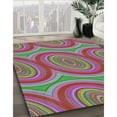 thumbnail image 2 of Ahgly Company Indoor Rectangle Patterned Green Abstract Area Rugs, 2' x 4', 2 of 6