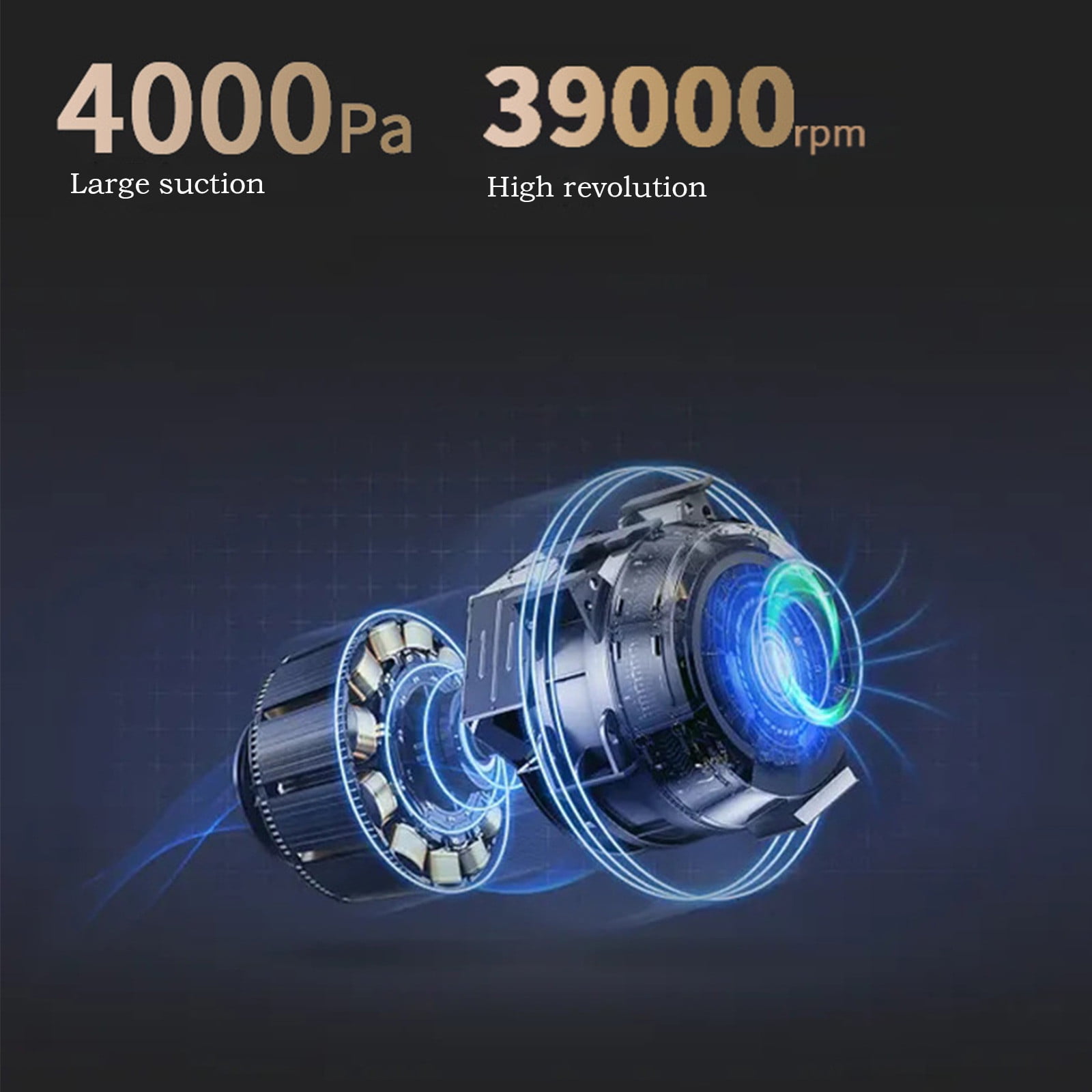 Car Vacuum Cleaner, 12V Handheld Vacuum with LED Light and 2 Attachments for Car Cleaning