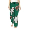 thumbnail image 2 of Goofa Gingerbread Snowman Cookies Printed Soft Pajama Pants for Women, Wide Leg Comfy Casual Lounge Yoga Pants-Small, 2 of 9
