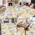 thumbnail image 5 of 5'x7' Area Rugs for Living Room Bedroom, Easter Colorful Eggs Washable Rug Carpet Runner Indoor Outdoor, Spring Flowers Leaves Country Plants Yellow Non Slip Floor Mats Area Rug for Kitchen, Nursery, 5 of 8